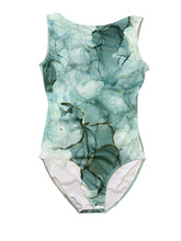 Load image into Gallery viewer, Floral & Marble High Neck Leotard