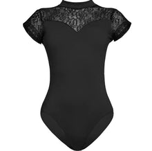 Load image into Gallery viewer, High Neck Lace Top Leotard
