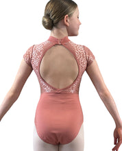 Load image into Gallery viewer, High Neck Lace Top Leotard