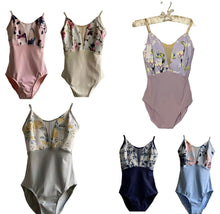 Load image into Gallery viewer, Ballet Belle Floral Plunge Neck Leotard