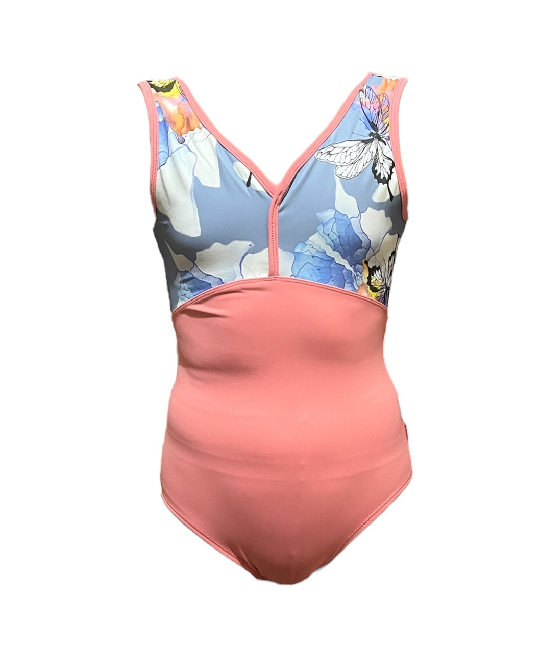 Floral V Neck Leotard