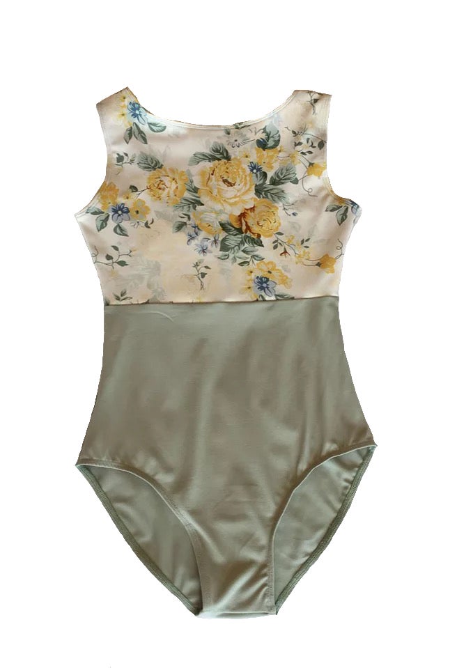 Children’s floral high neck leotard