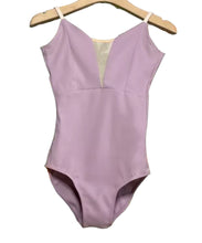 Load image into Gallery viewer, Ballet Belle Plain Coloured Mesh Panel Leotard
